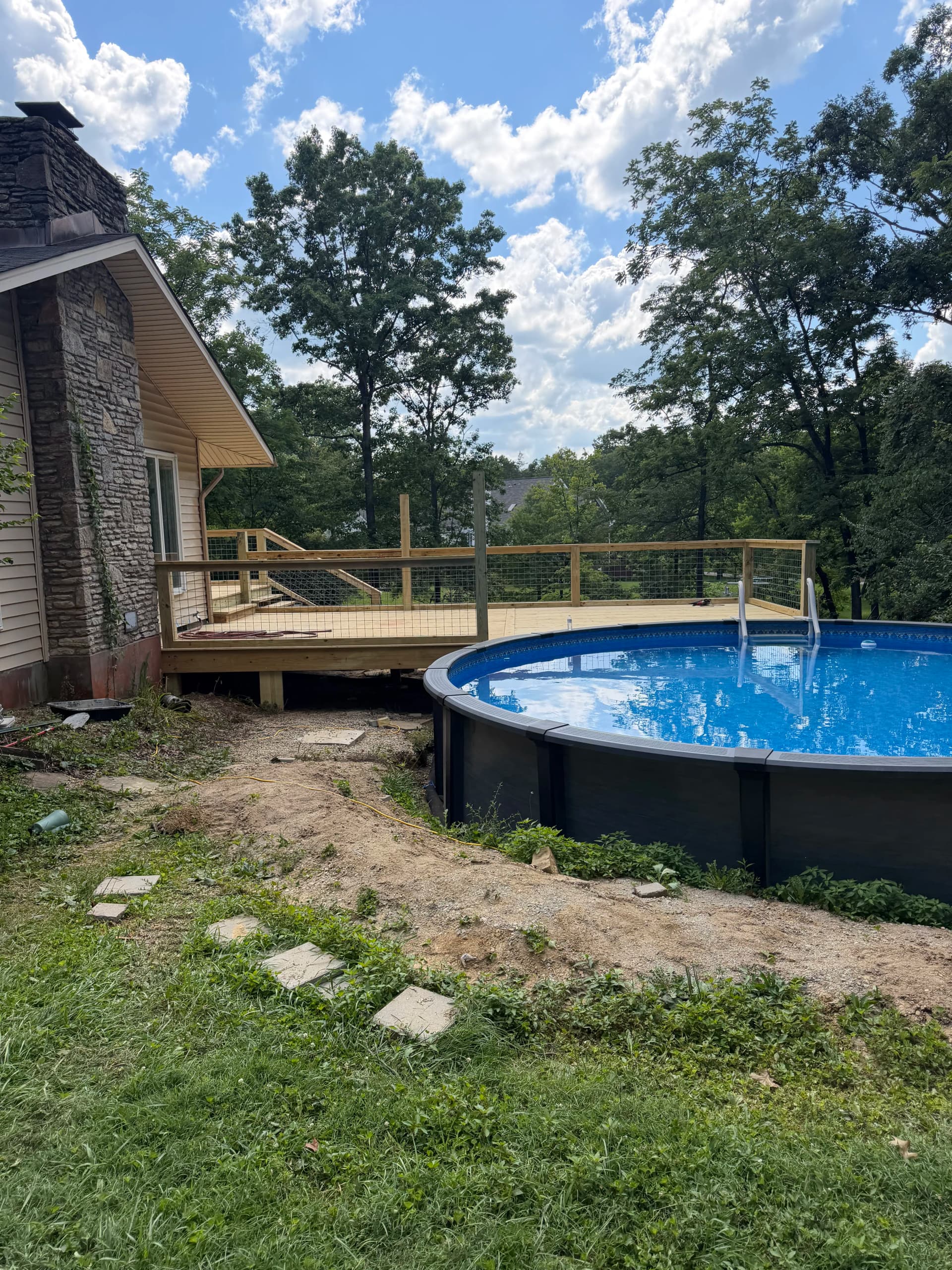 Gallery photos for Old Rotted Deck Replaced With a Bigger Wraparound Pool Deck: Image #5