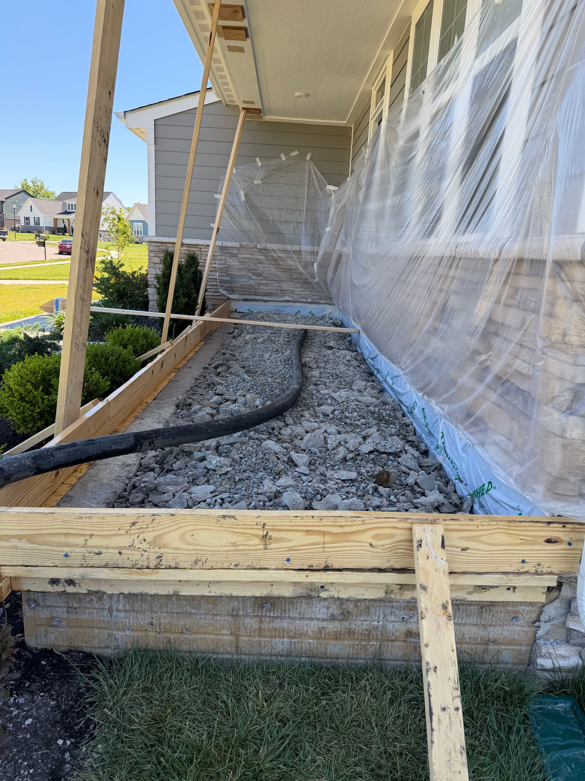Gallery photos for 6x24 Front Porch Concrete Pour in Oldham County: Image #1