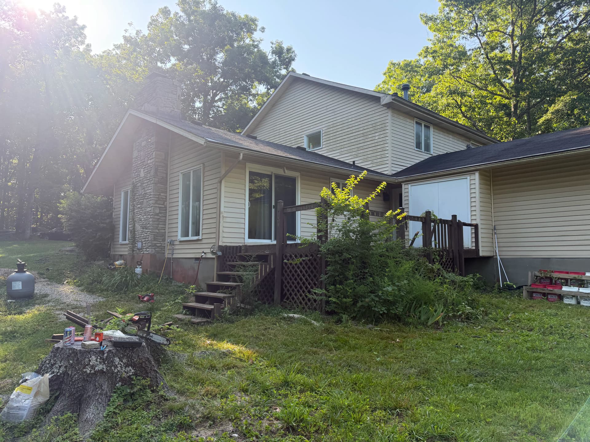 Old Rotted Deck Replaced With a Bigger Wraparound Pool Deck image