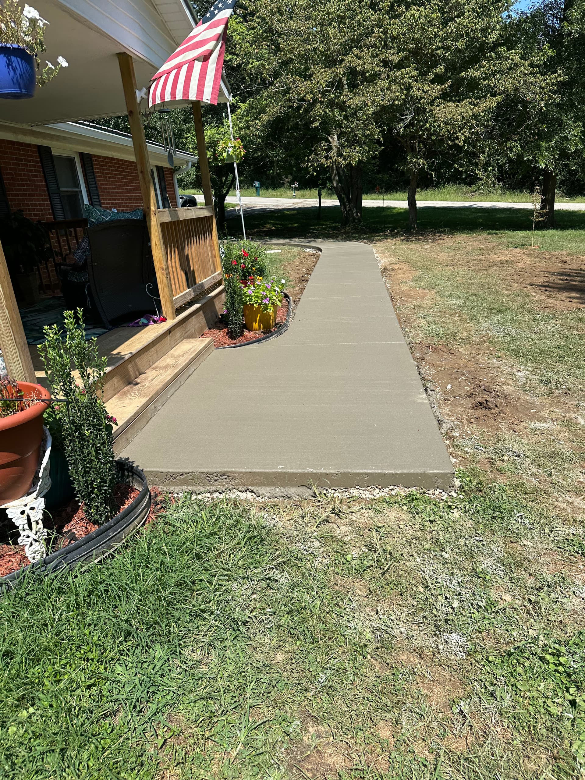 Gallery photos for 75 Feet of New Concrete Sidewalk and Rear Porch Pour: Image #4