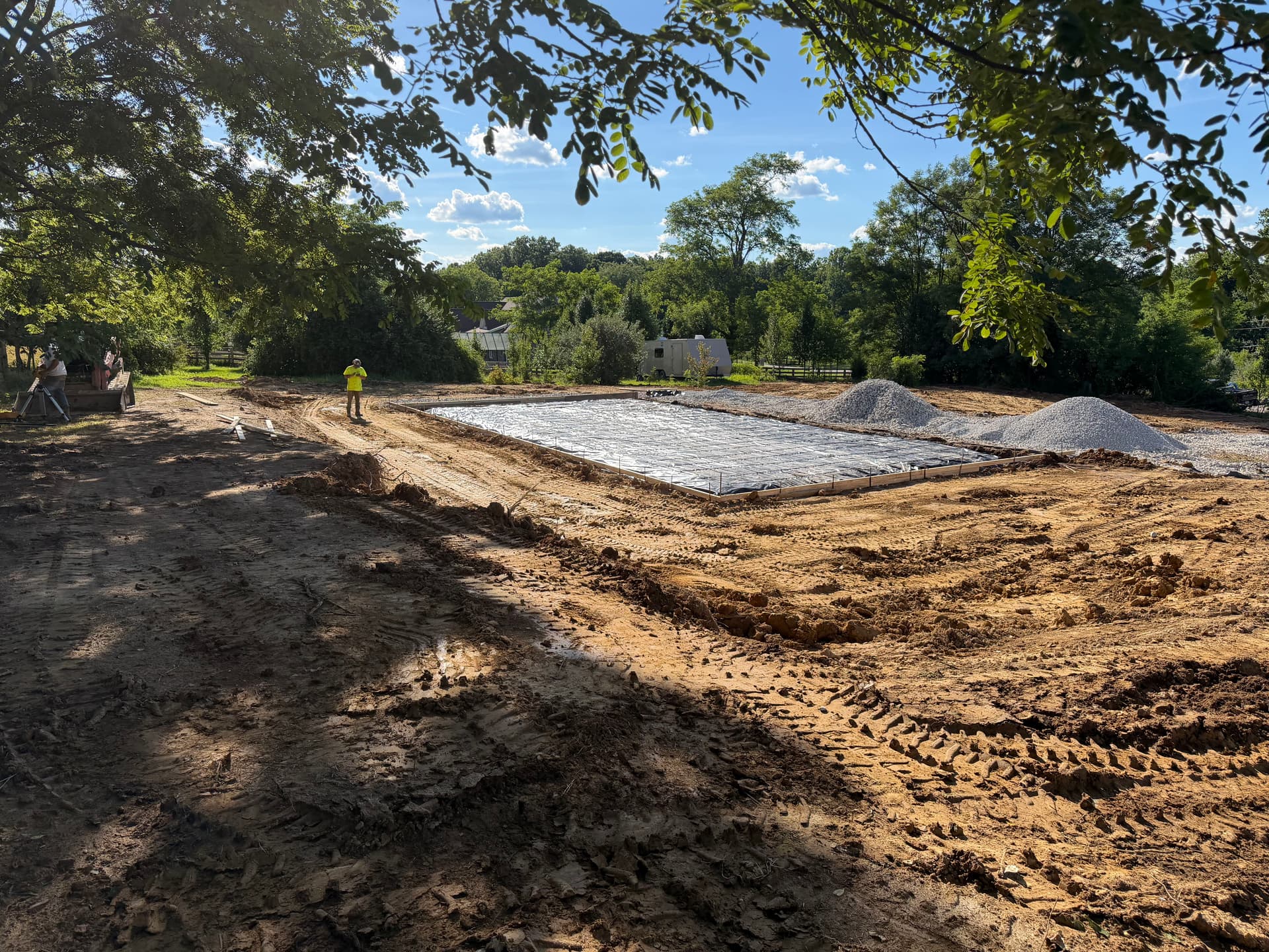 Gallery photos for 100-Foot Driveway, Building Apron, and 30x55 Foundation Slab Done Right: Image #4
