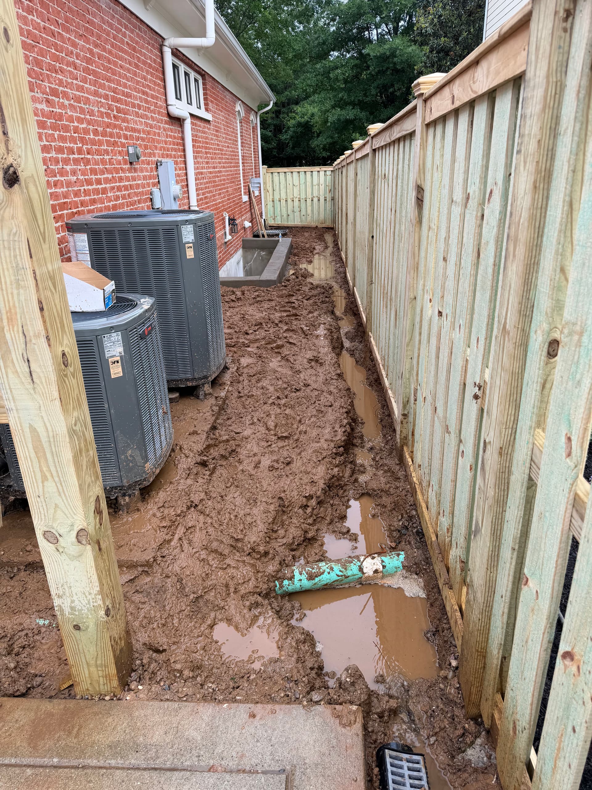 Gallery photos for Side Yard Drainage Restoration After a Muddy Mess: Image #2